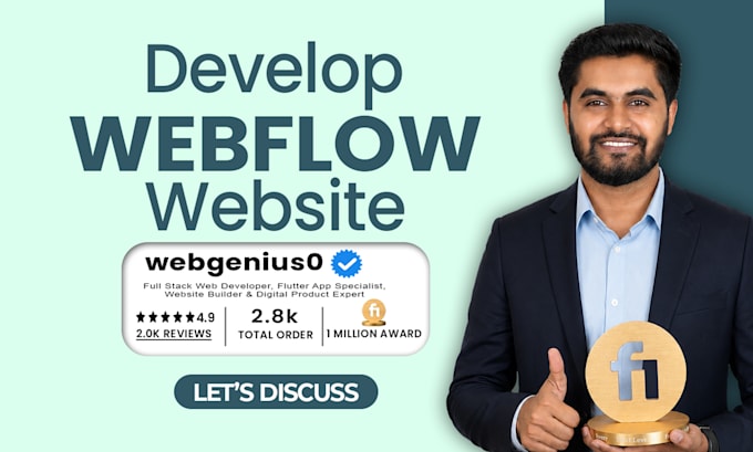 design or develop webflow website, webflow expert, figma to webflow