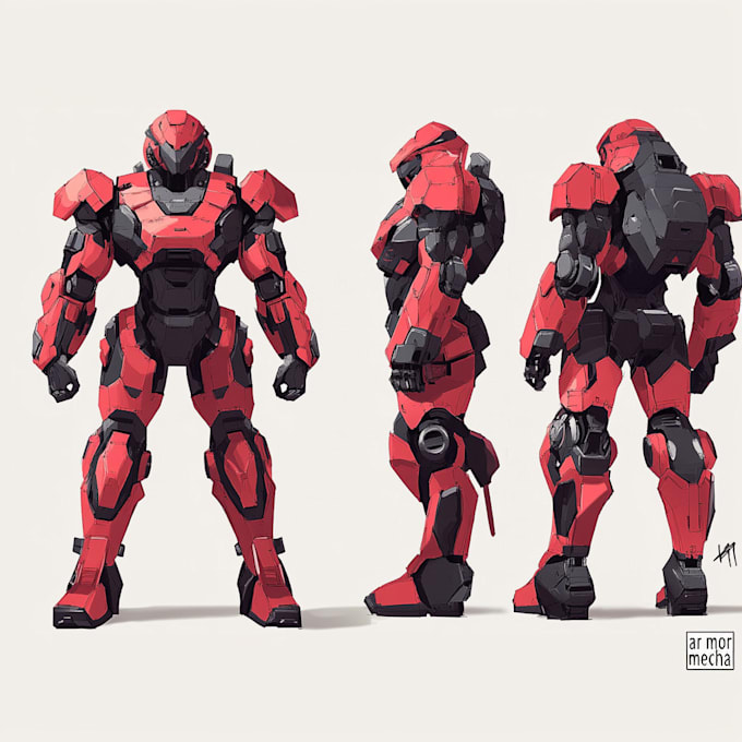 draw amazing concept for mecha, robot