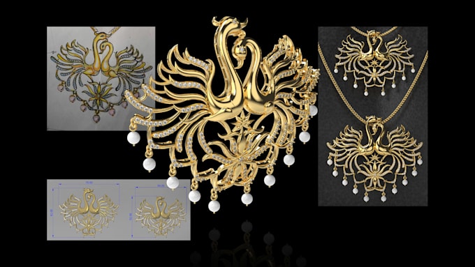 design traditional to modern jewellery 3d modals