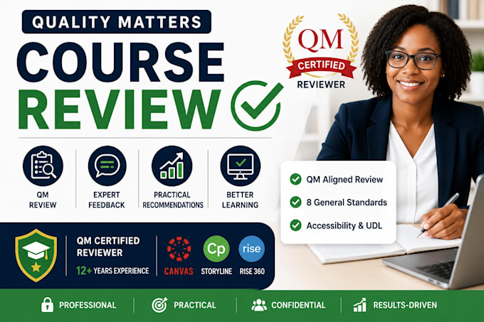 review your online course using quality matters standards