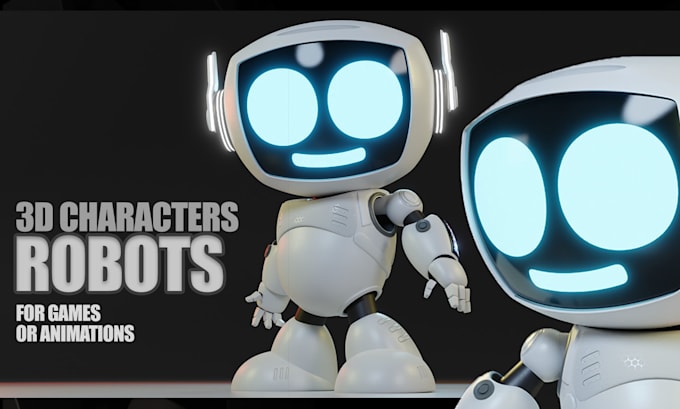 create for you incredible robot 3d character model