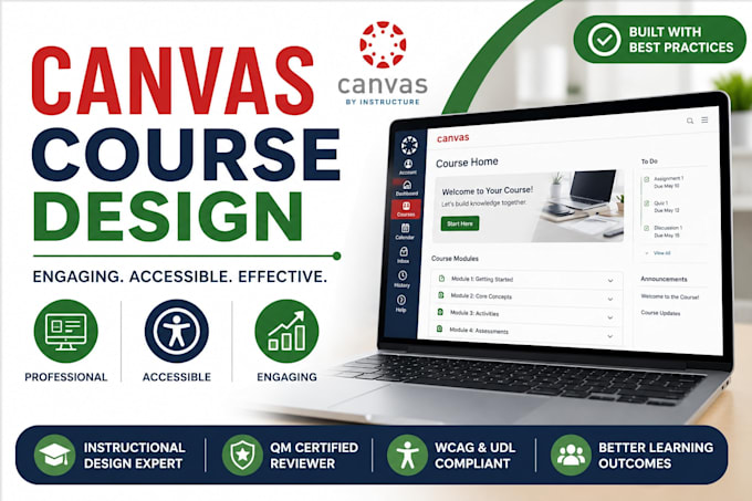 design an engaging canvas lms course with accessibility