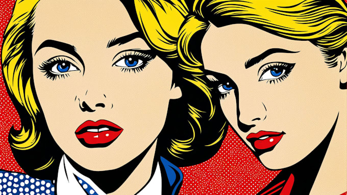 draw pop art or roy lichtenstein style