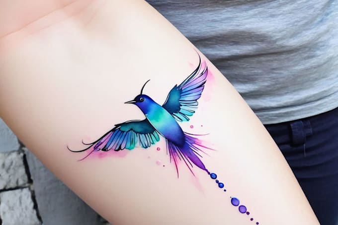 create a watercolor tattoo design