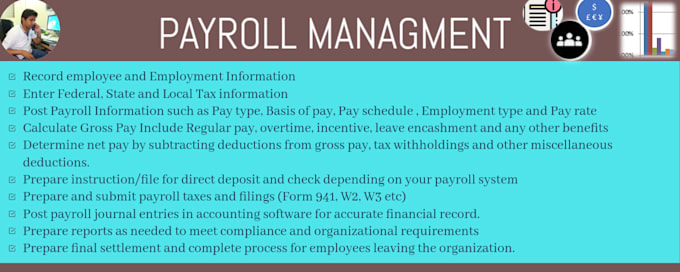 do your payroll processing and record employee information