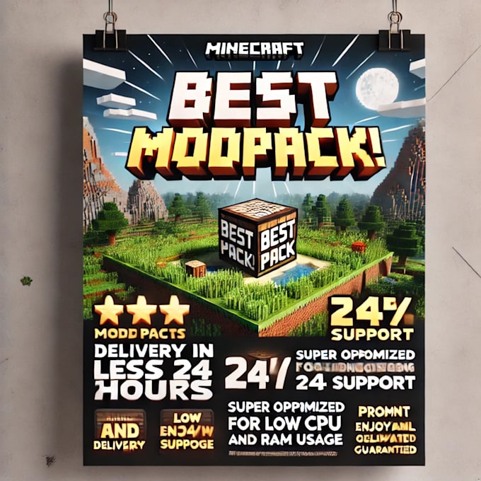 create or fix a modpack on minecraft in less 24 hours