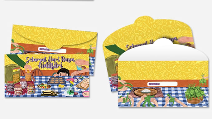 create eye catching festive money pockets illustrations