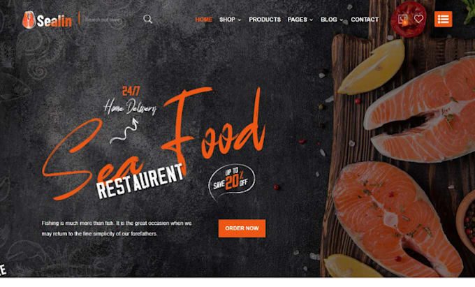 design money making seafood shopify butcher store food website restaurant store