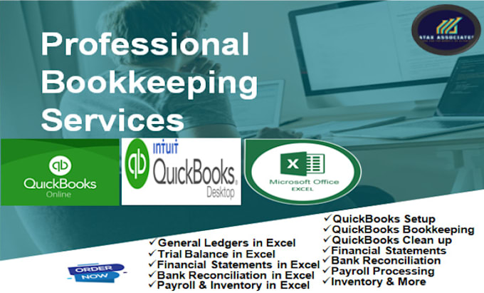 do bookkeeping using quickbooks and microsoft excel