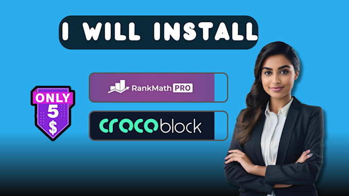 install rank math pro and crocoblock with original license