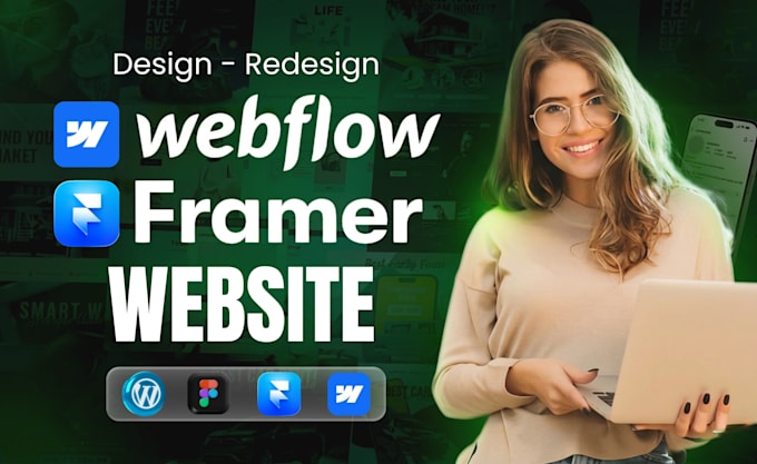 build framer or webflow website, framer landing page as webflow developer