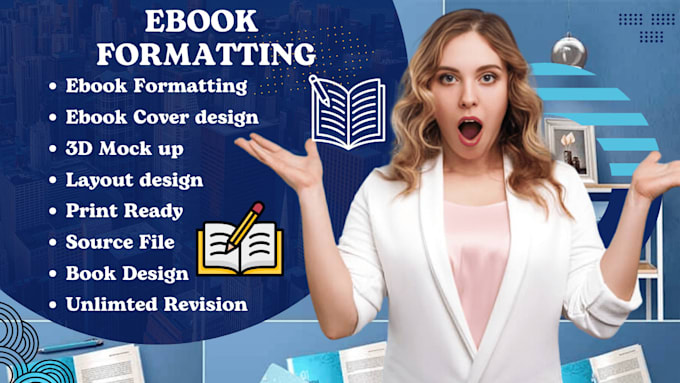 do ebook formatting interior book design, book formatting, paperback and KDP