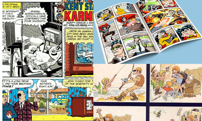 Cartoons In Comics Draw cartoon, comic character for you story book and page in panels by ...