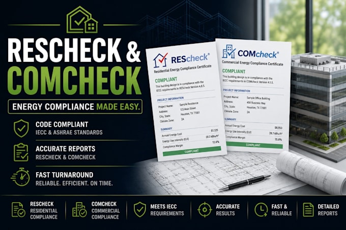 make commcheck and rescheck energy compliance certificate