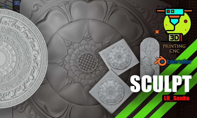 sculpt 3d carvings and patterns