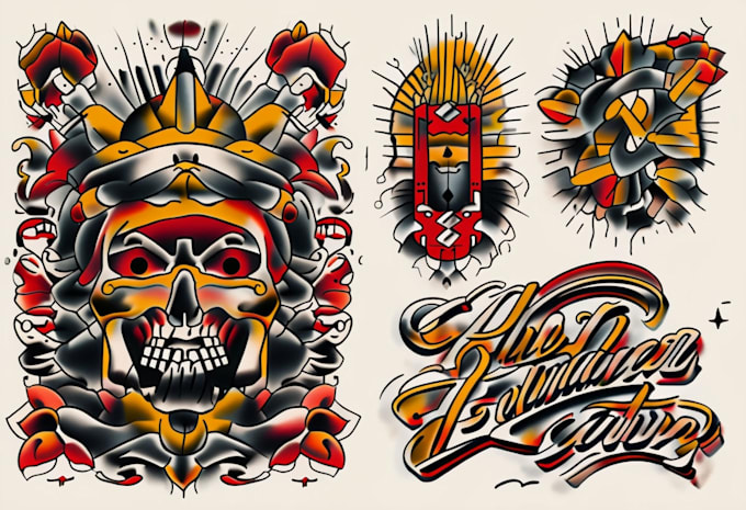 create old school or traditional tattoo design