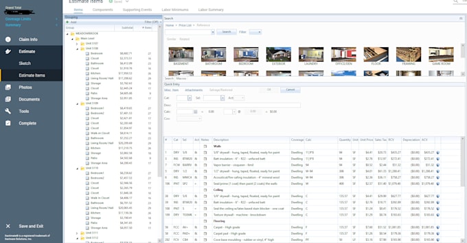 create claims and sketches using xactimate