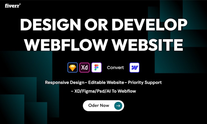 create a responsive webflow website with custom UI UX design