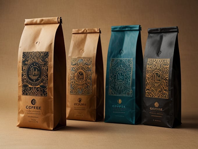design coffee packaging, coffee bag , coffee label