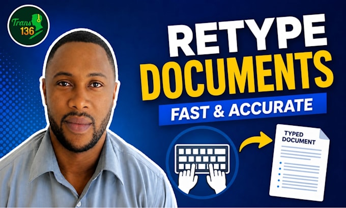 retype scanned documents into an editable PDF or word file