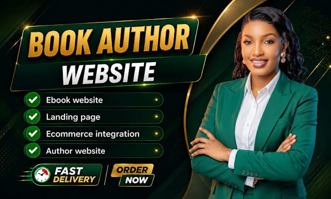 design book author website, ebook website, book website, author landing page