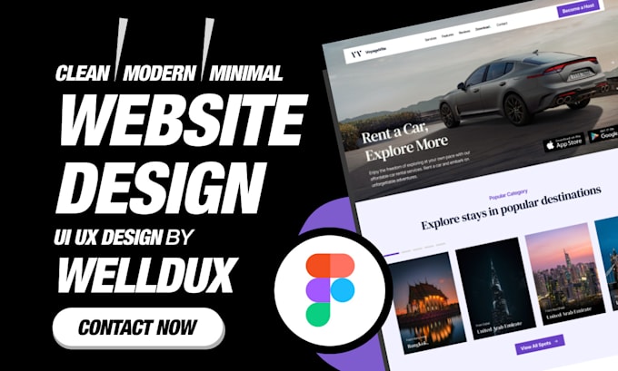 do website ui design, dashboard UI UX design using figma