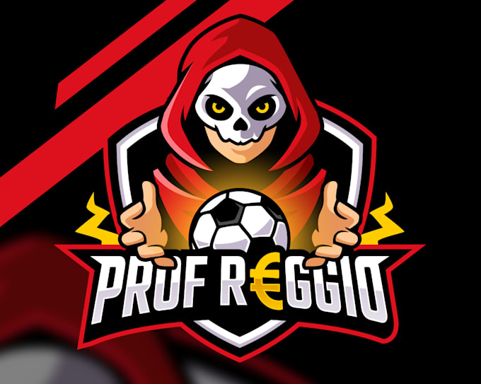 design football tournament and league mascot badge logo