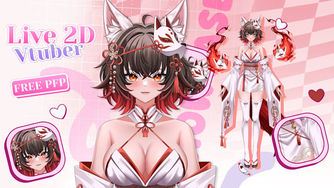 design high quality live 2d vtuber model and rigging