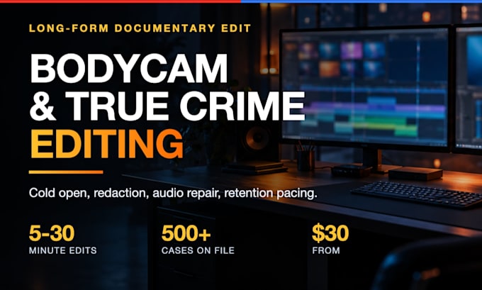 edit your police bodycam and true crime youtube video