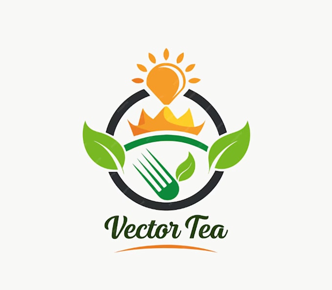 make natural organic tea cafe and coffee logo