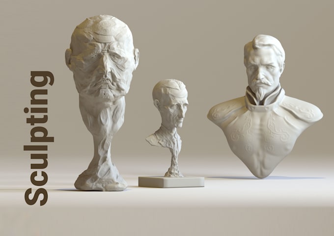 Design 3d realistic custom sculpture and jewelry in zbrush by ...