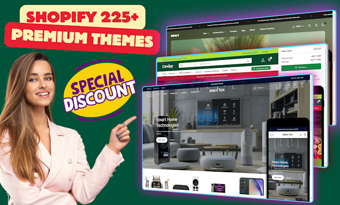 deliver shopify premium theme based on niche and setup store