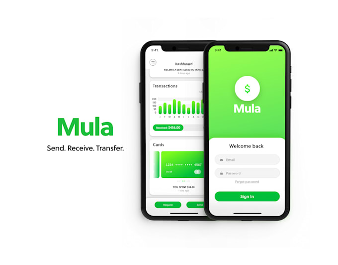 develop money transfer app fintech app wallet app UI UX design bank app