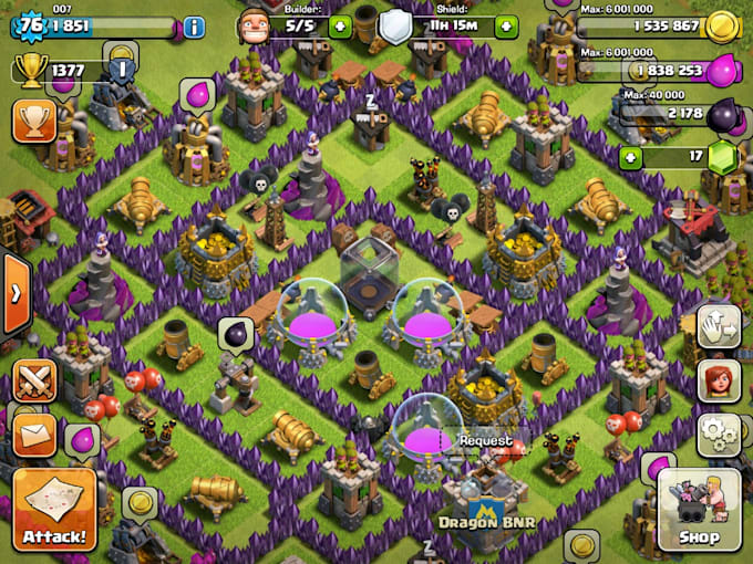 build a clash of clans base Level 4 Town Hall