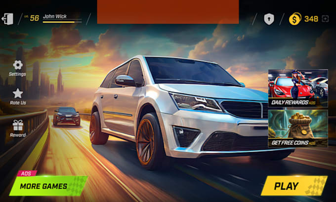 Design attractive game ui ux, mobile app ui ux, game art and animation ...