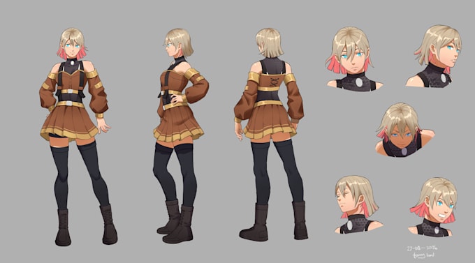 Draw character sheet female character by Bond4ng | Fiverr