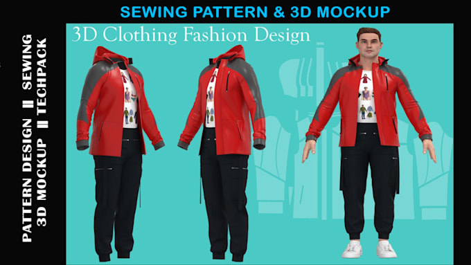 specialize in sewing patterns, 3d clothing mockups