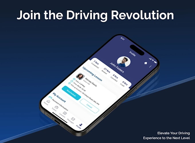 develop driving school mobile app, instructor management app and website