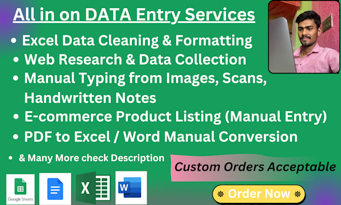 do accurate data entry, web research, copy paste and excel tasks
