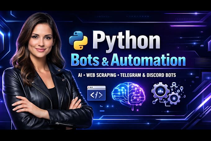 build python bots web scrapers ai automation tools telegram and discord bots
