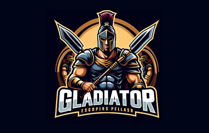 do modern gladiator esport mascot logo with express delivery