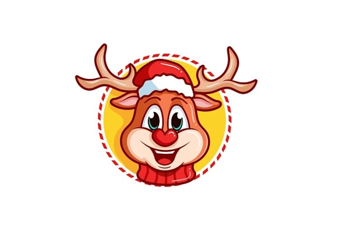 design awesome mascot christmas logo