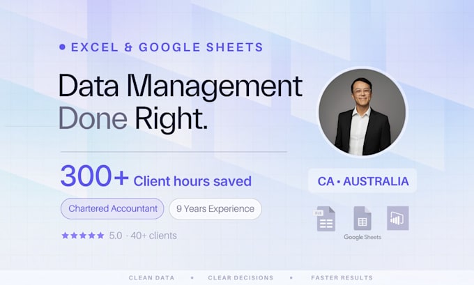 manage all your data, dashboarding and modelling needs in excel or google sheets