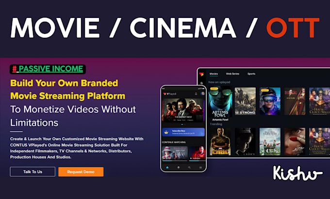 build a professional cinema streaming website with advanced features