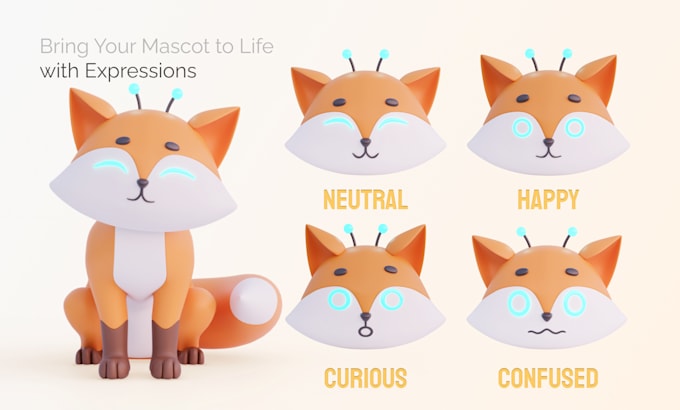 design a custom 3d mascot character for branding