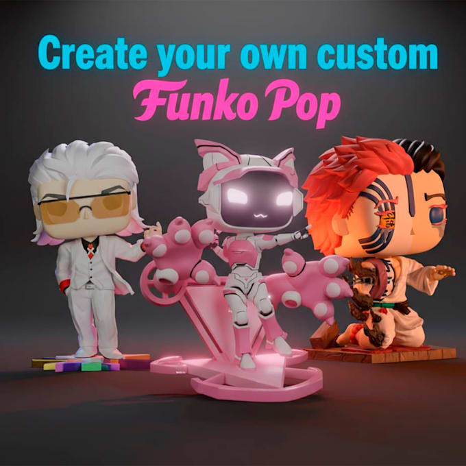 create your own custom funko pop ready to 3d print
