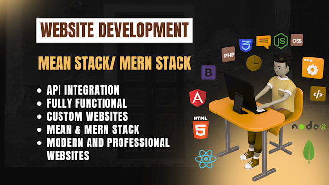 develop mern and mean stack web apps using react, angular and nodejs