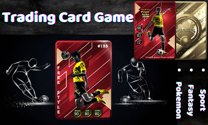 trading card game design, card frame template pokemon ccg sport tcg fantasy rpg