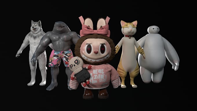 sculpt 3d model mascot toys for 3d printing or rendering