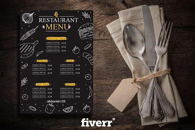food menu design, restaurant menu design and digital menu